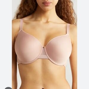 Chantelle Lingerie C Jolie Comfort Convertible T-Shirt Bra 32DD Rose Authenique